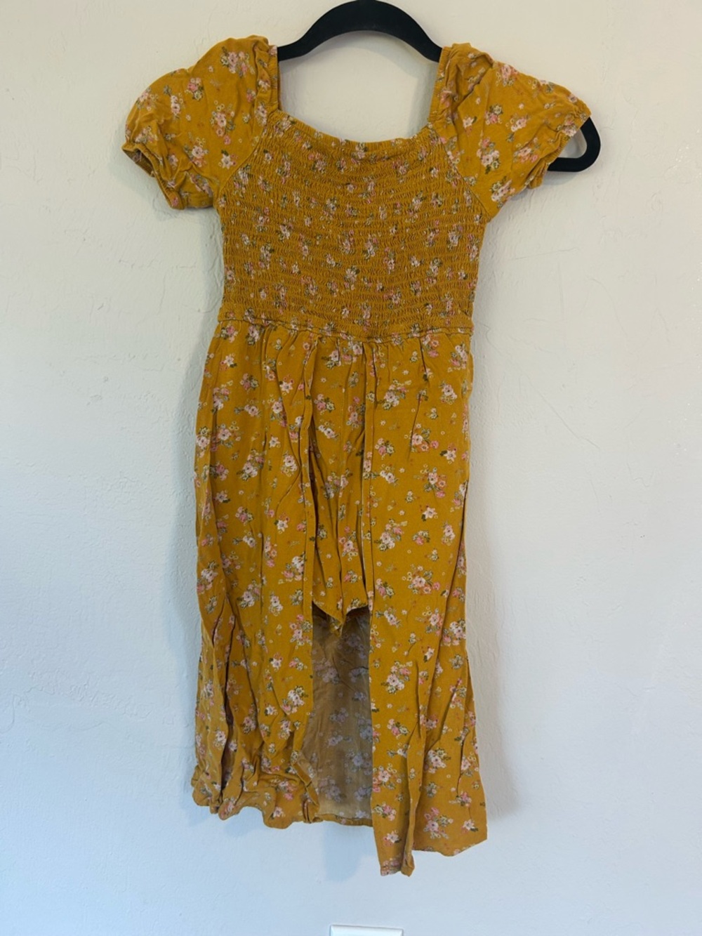 Art Class Girls Yellow Romper Floral (1623)